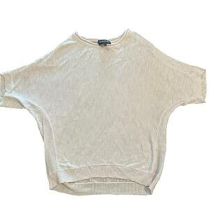 Michael Stars Cream Cotton Blend Verna Dolman Sleeve Knit Top Size Small